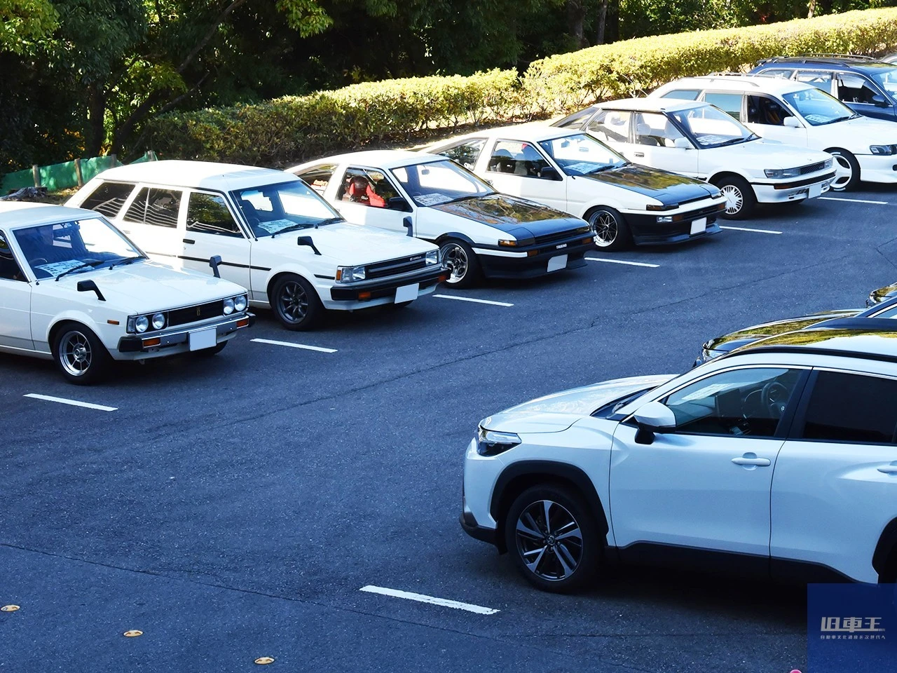 駐車場に並んだ車