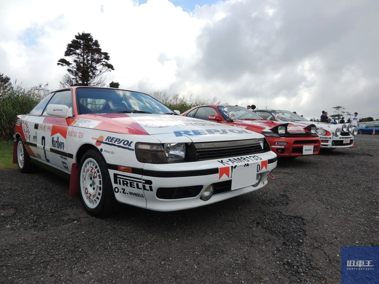 OZファンミーティングで並んだ3台の車