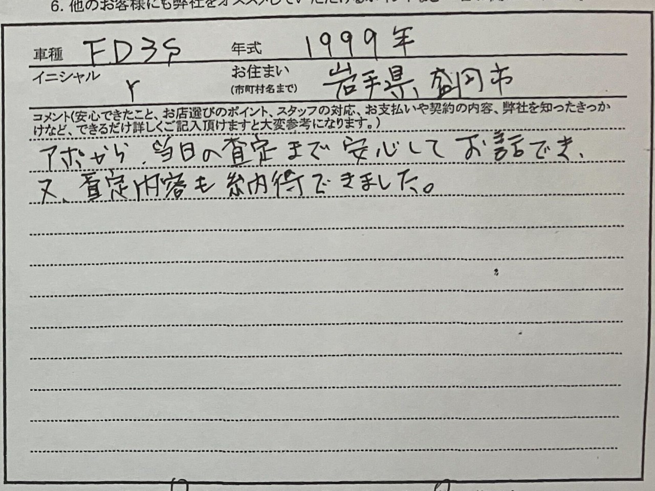 岩手県 Y様の愛車