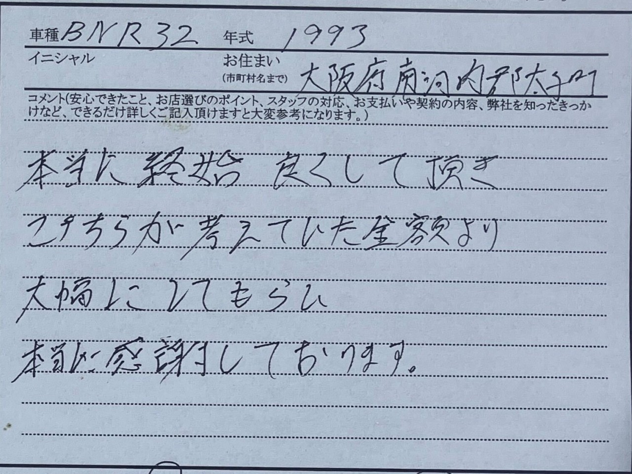 大阪府 S様の愛車