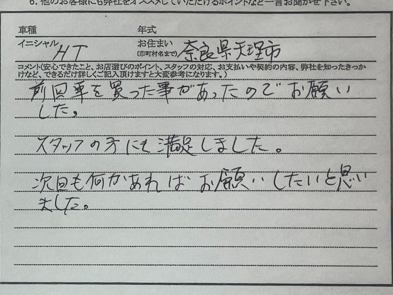 奈良県 H.T様の愛車