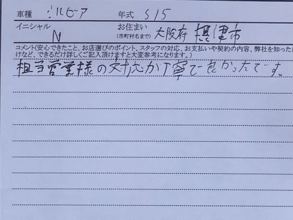 大阪府 N様の愛車