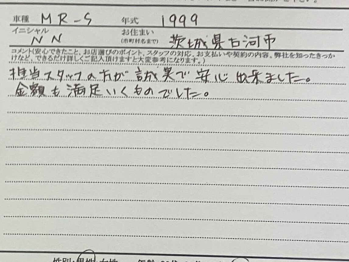 茨城県 N.N様の愛車