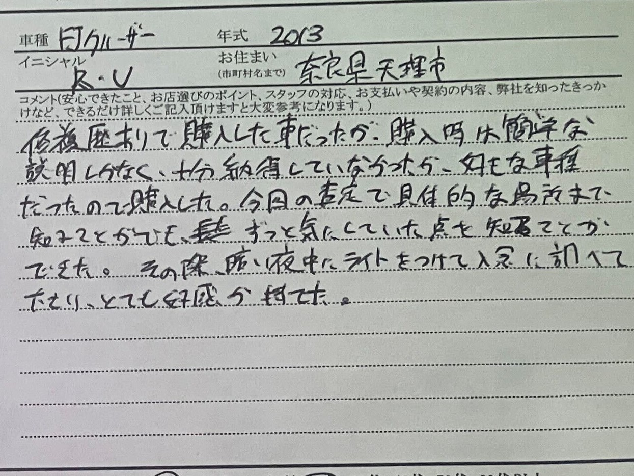 奈良県 R.U様の愛車