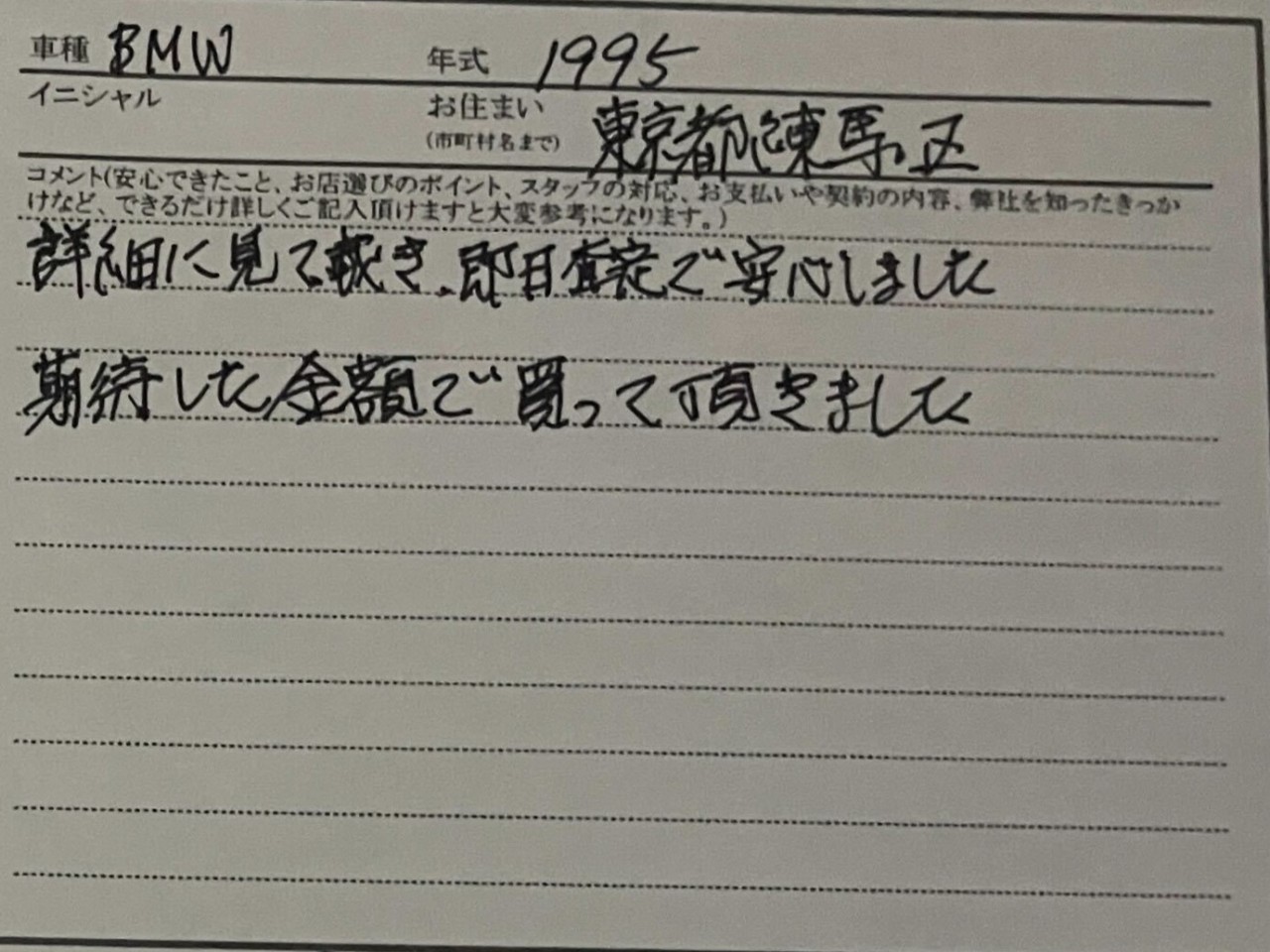 東京都 I様の愛車