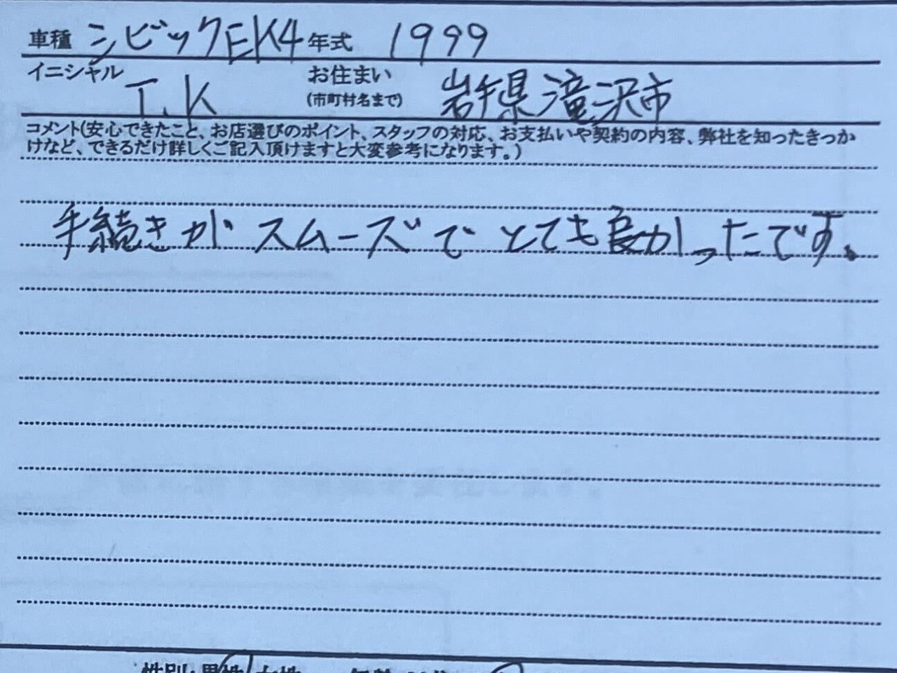 岩手県 T.K様の愛車