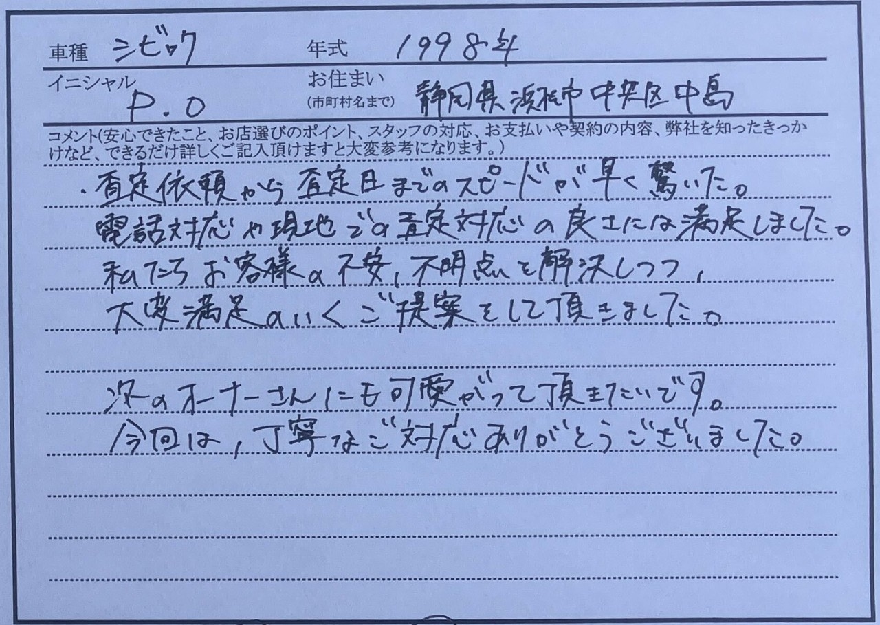 静岡県 P.O様の愛車