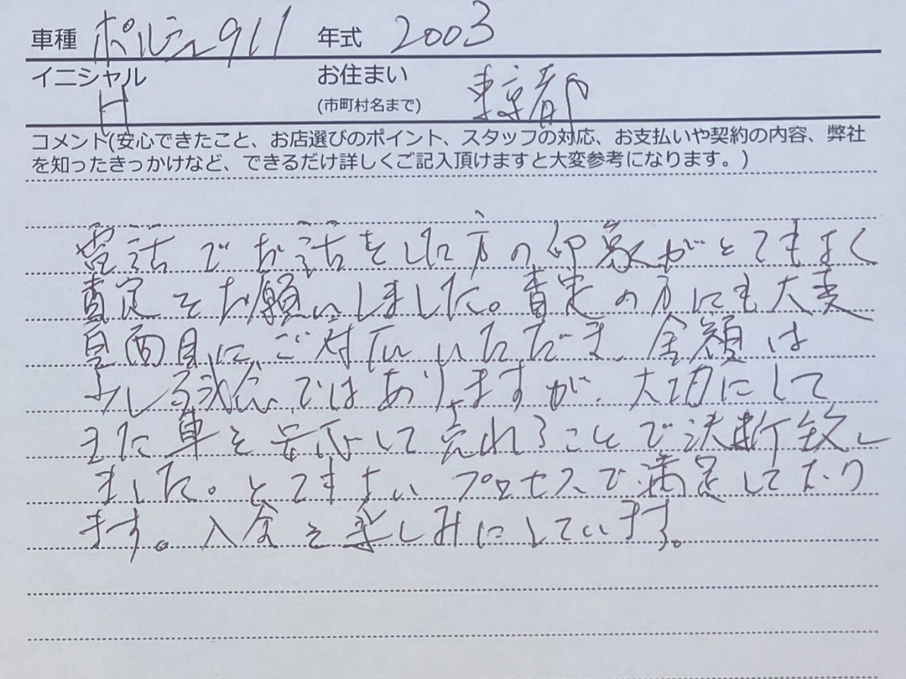 東京都 H様の愛車