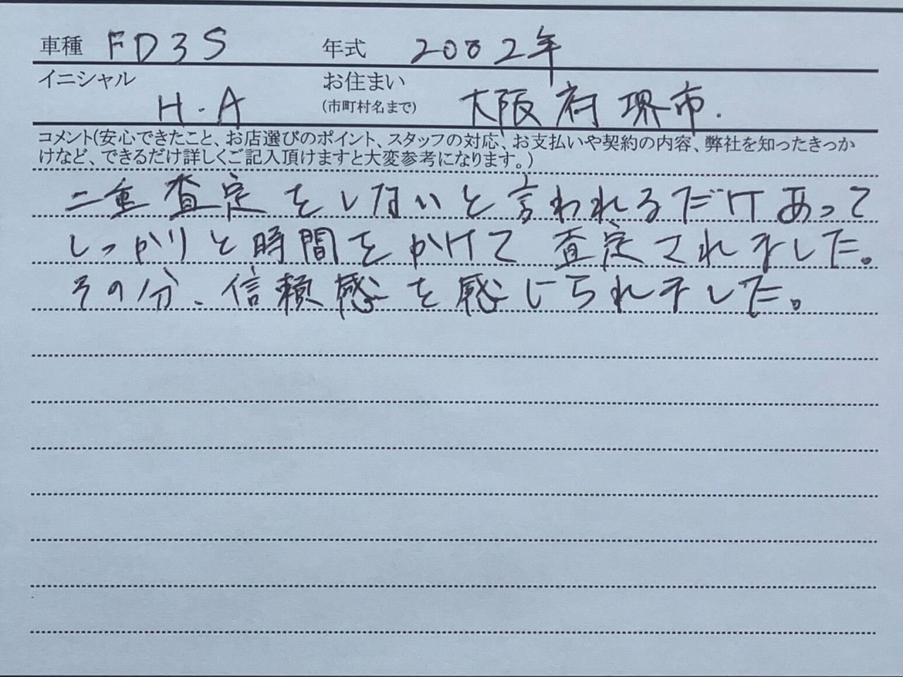大阪府 H.A様の愛車