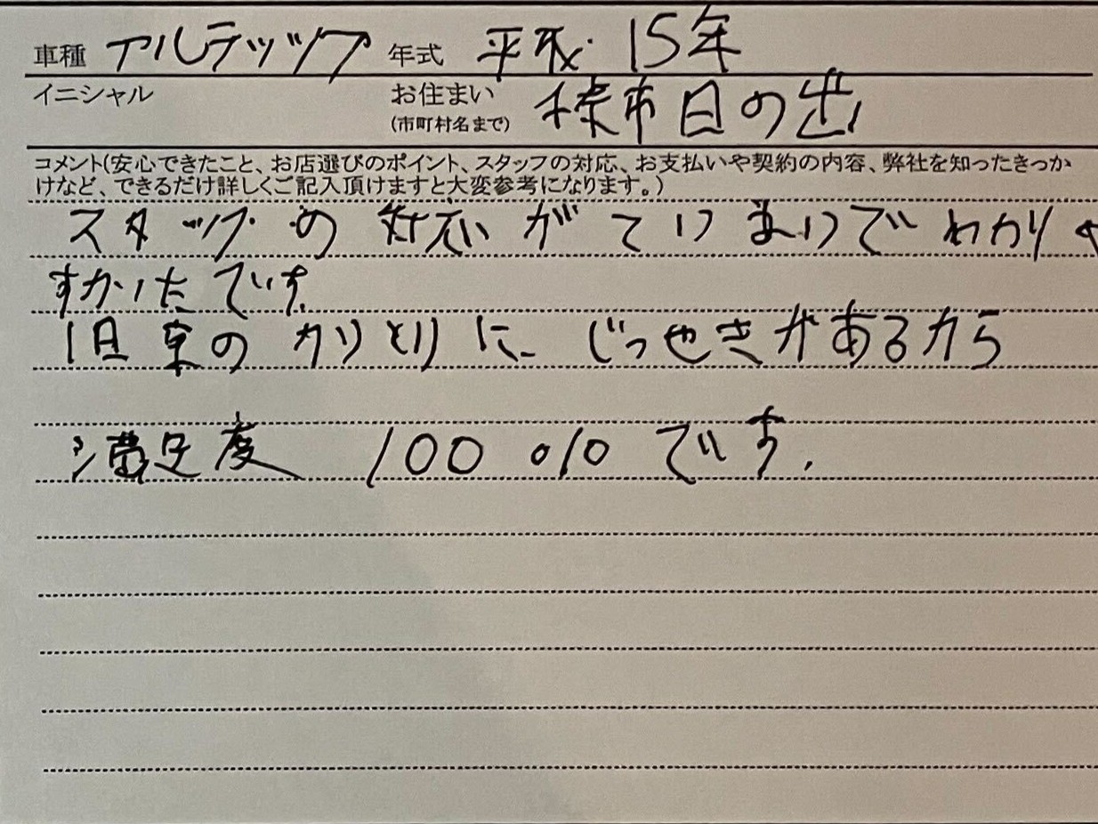 北海道 H様の愛車