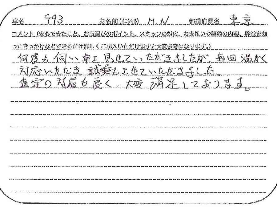 東京都 M.N様の愛車