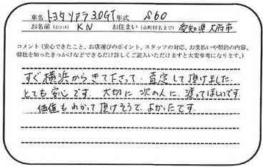 愛知県 K.N様の愛車