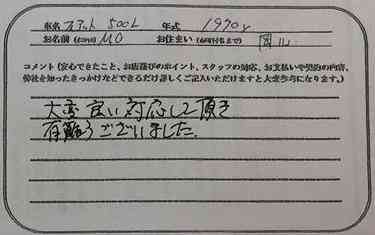 岡山県 M.O様の愛車