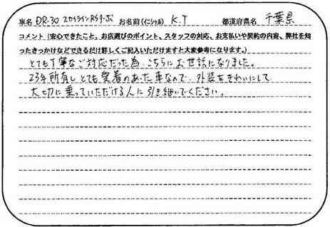 千葉県 K.T様の愛車