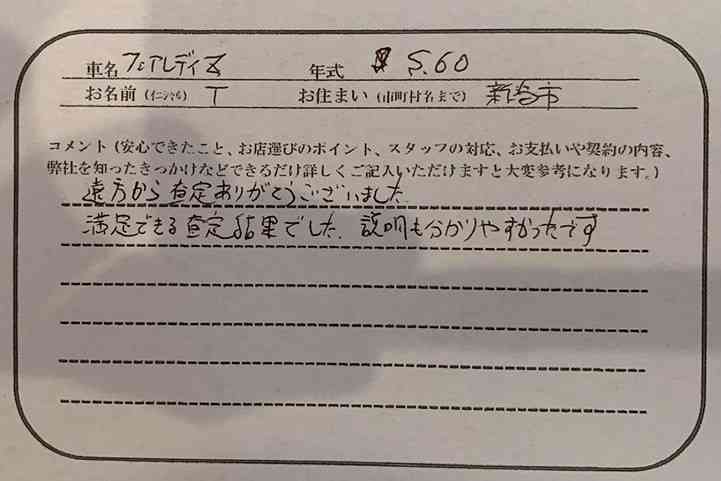 新潟県 T様の愛車