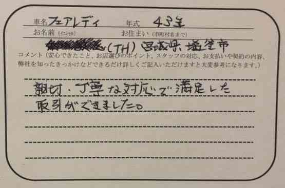 宮城県 T.H様の愛車