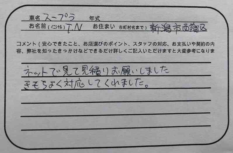 新潟県 T.N様の愛車