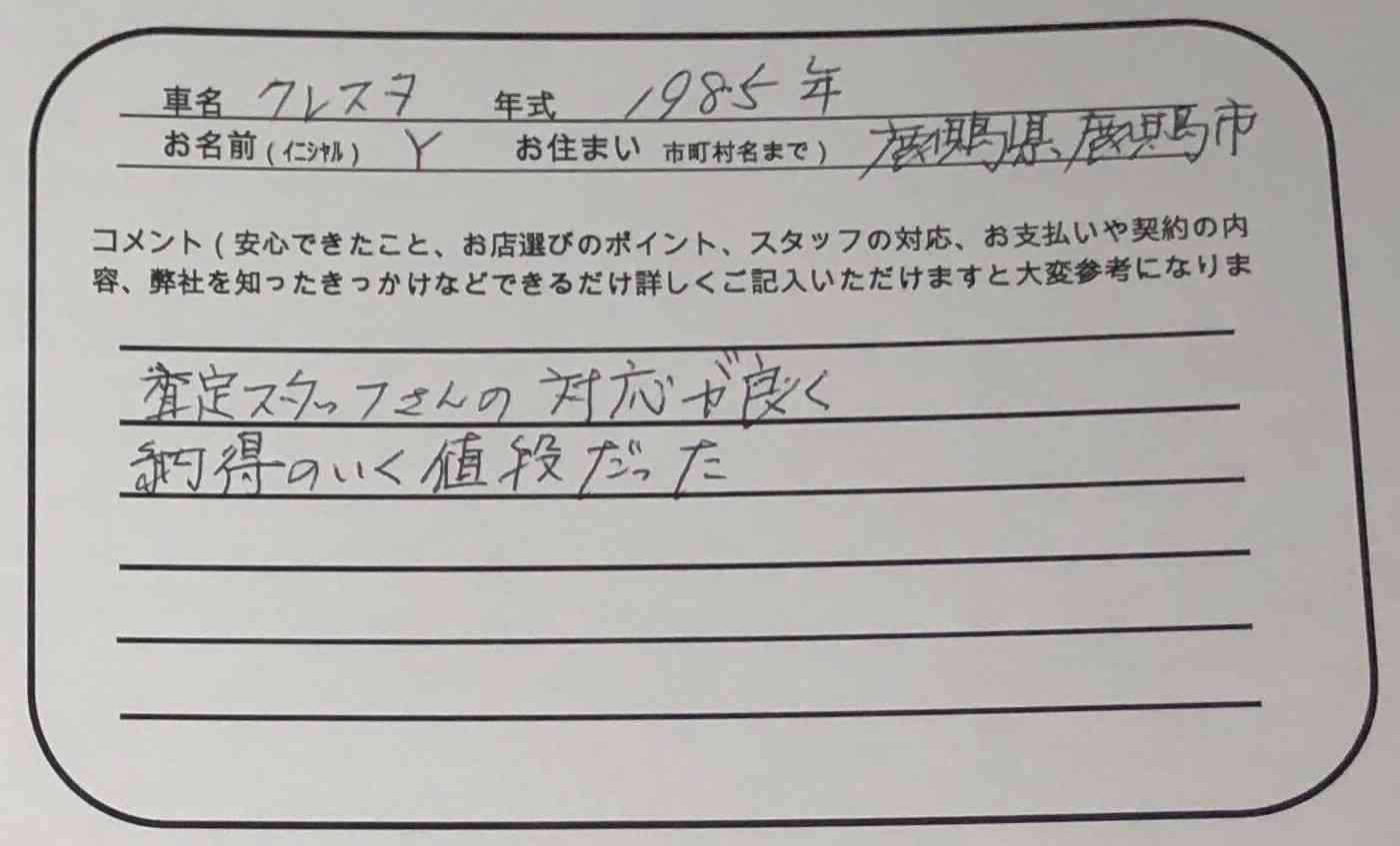 鹿児島県 Y様の愛車