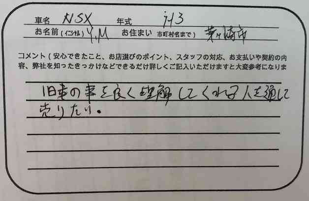 神奈川県 Y.M様の愛車