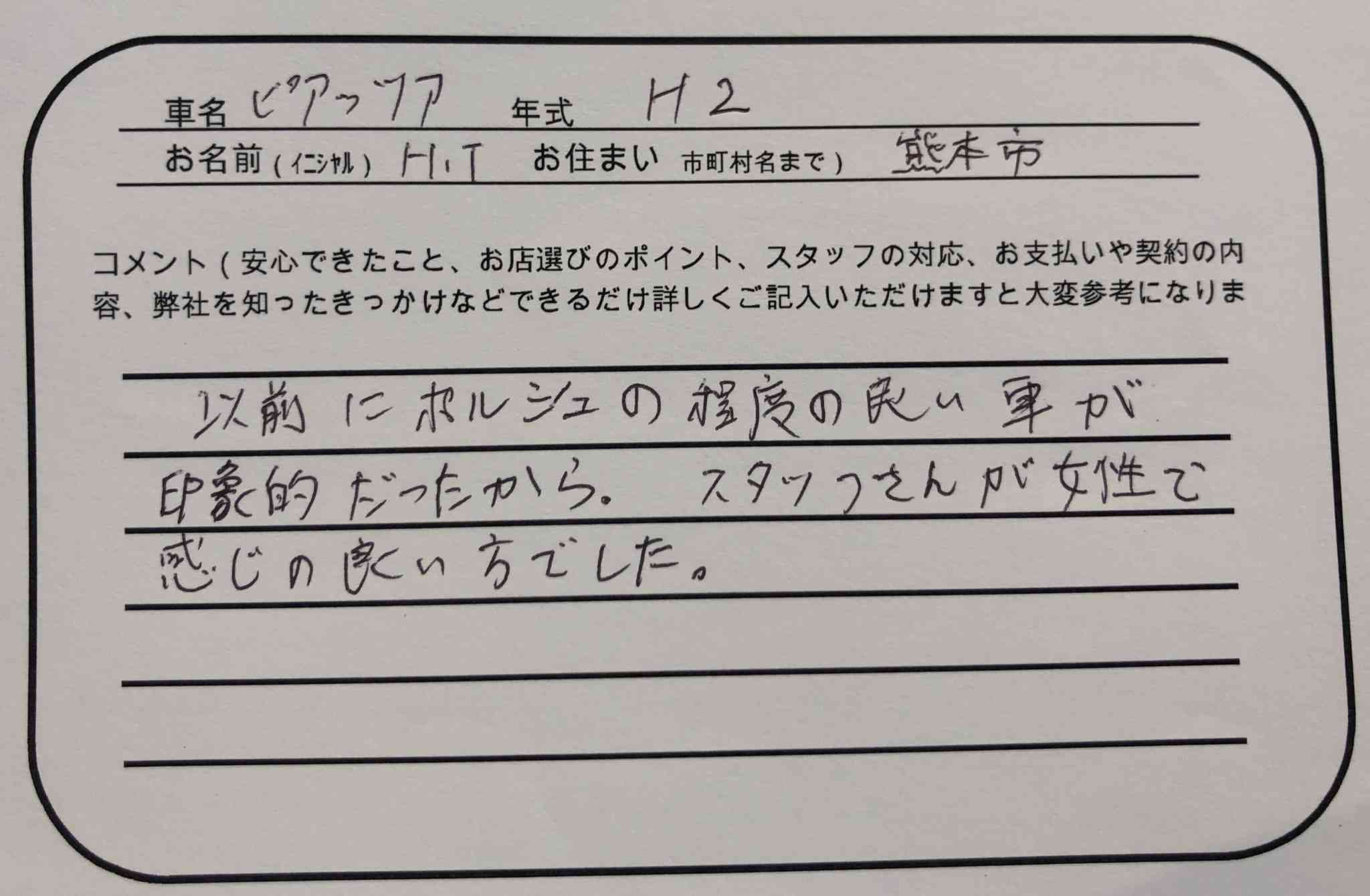 熊本県 H.T様の愛車