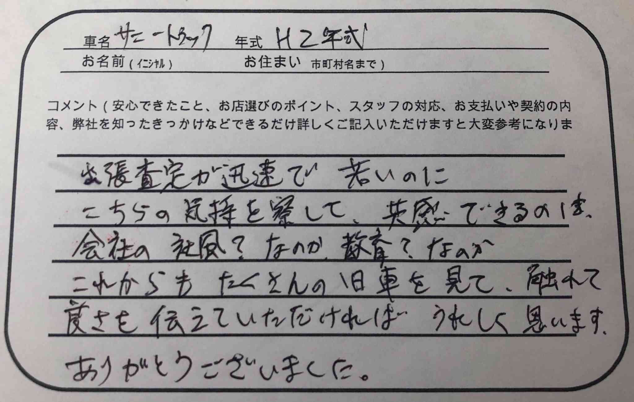 群馬県 H.I様の愛車
