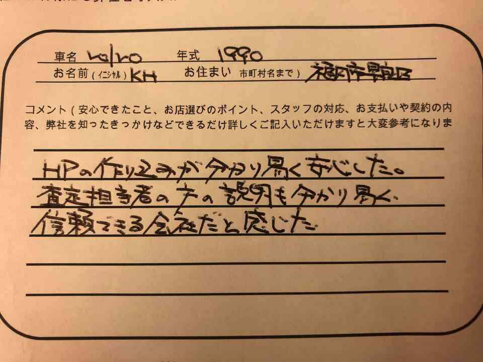 福岡県 H.K様の愛車