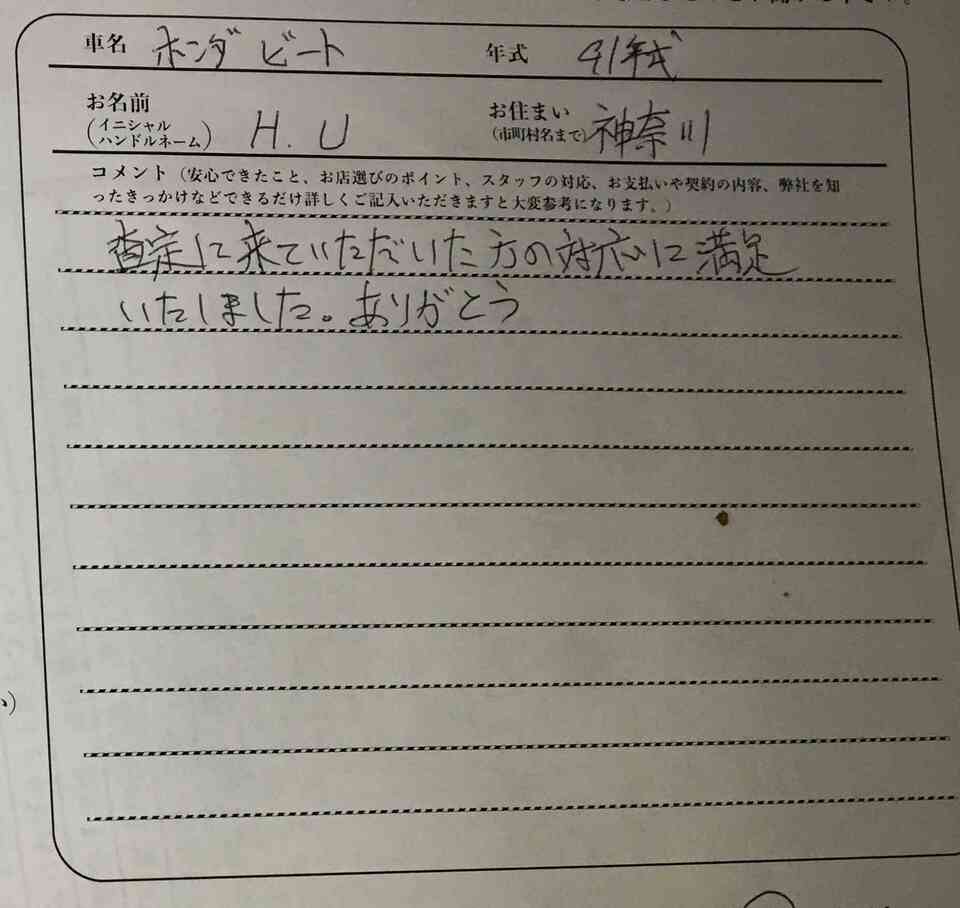 神奈川県 H.U様の愛車