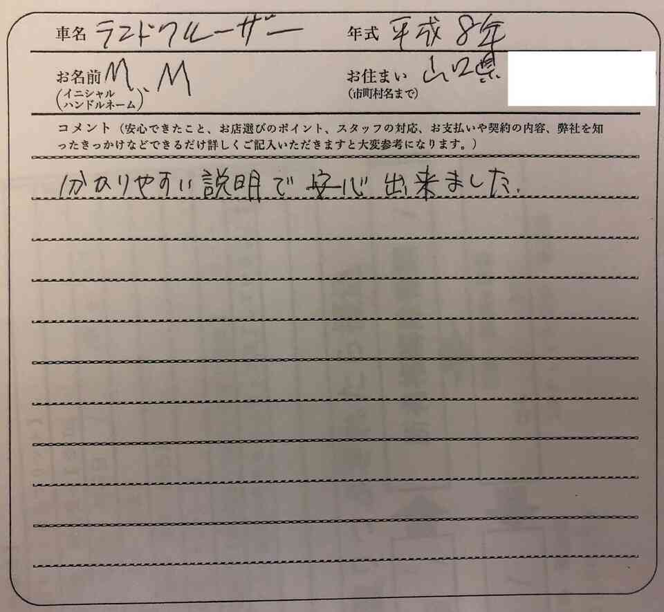 山口県 M.M様の愛車