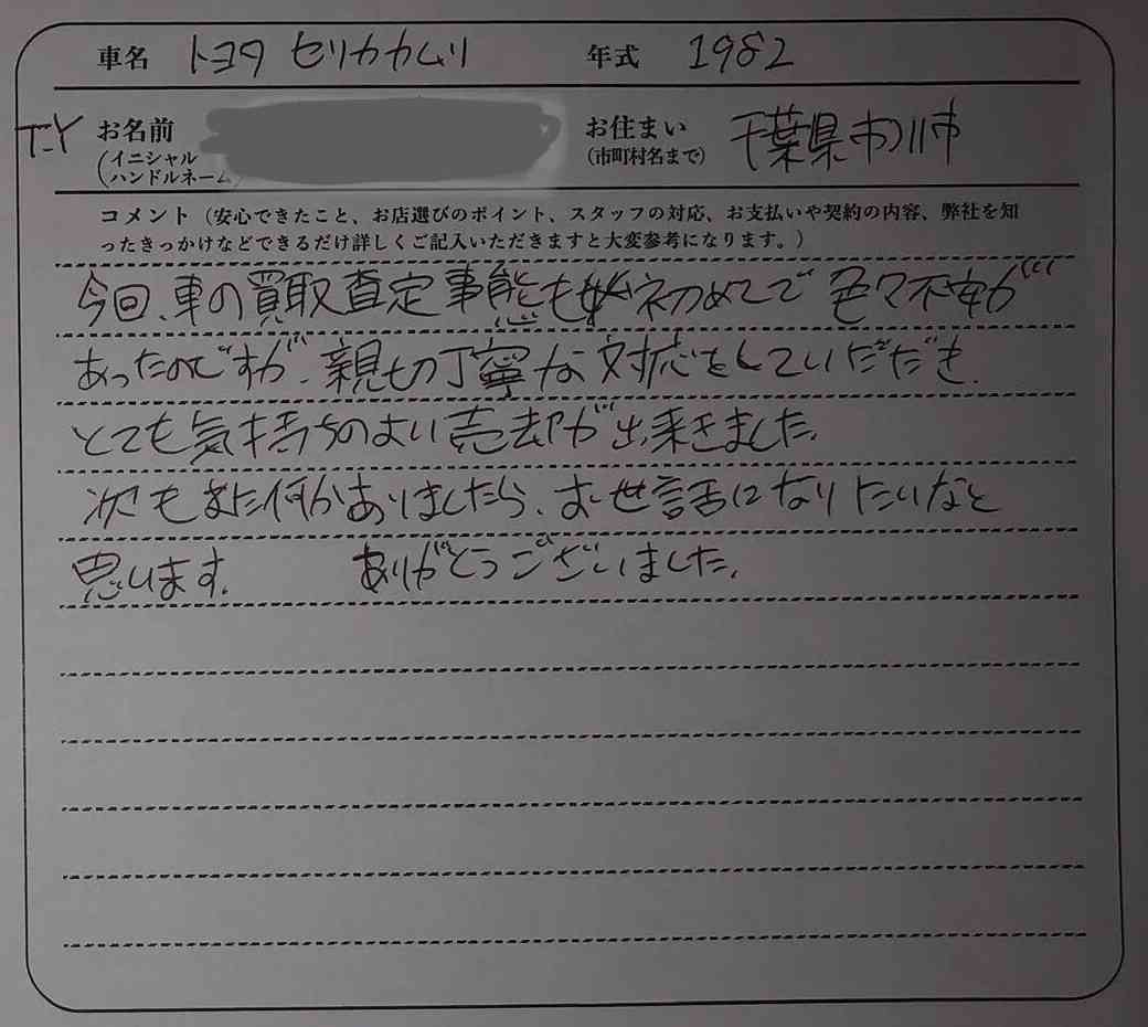 千葉県 T.Y様の愛車