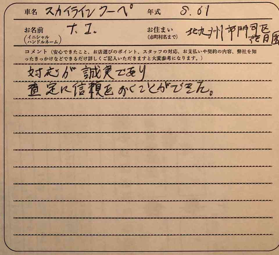 福岡県 T.I様の愛車
