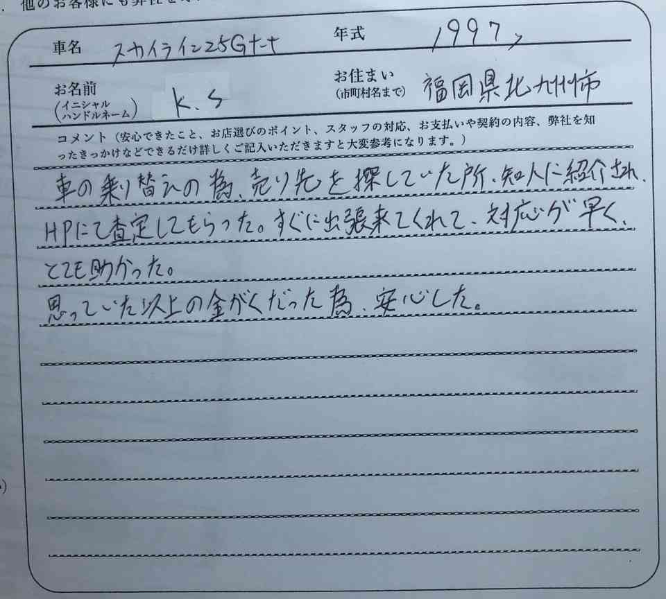 福岡県 K.S様の愛車