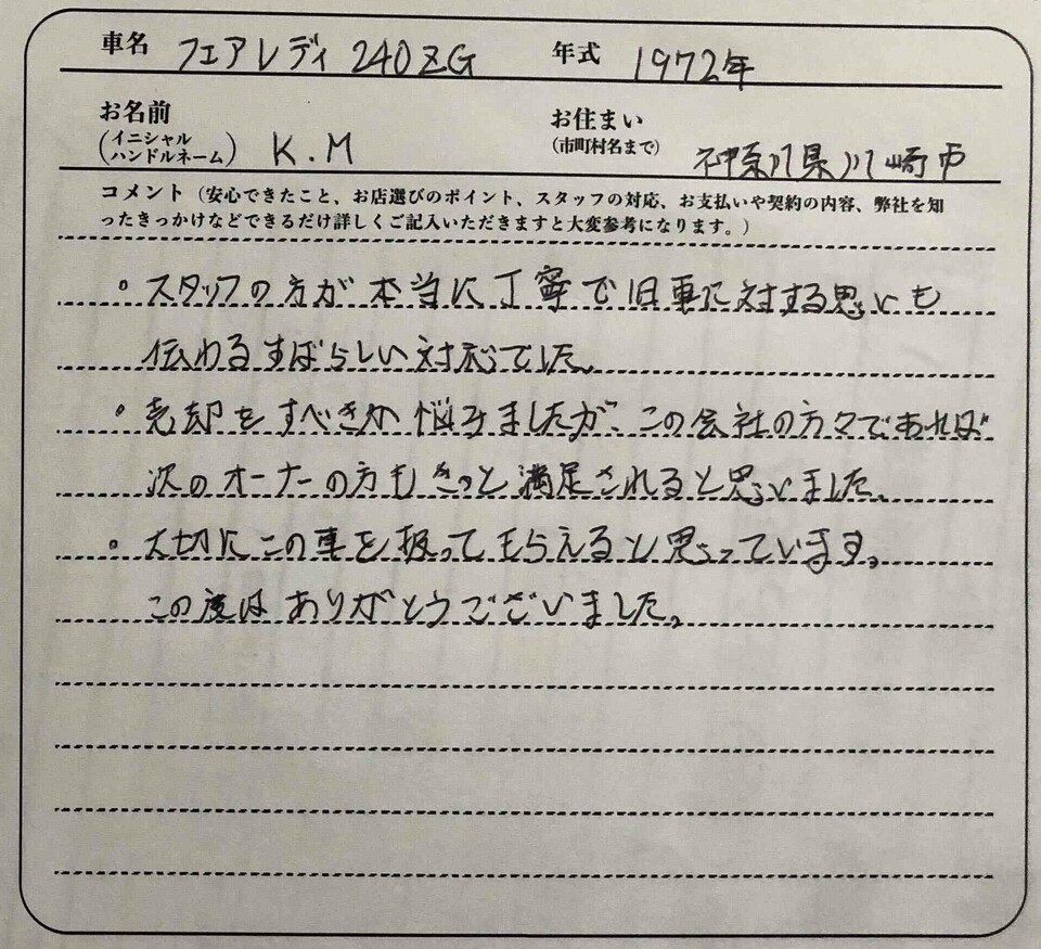 神奈川県 K.M様の愛車