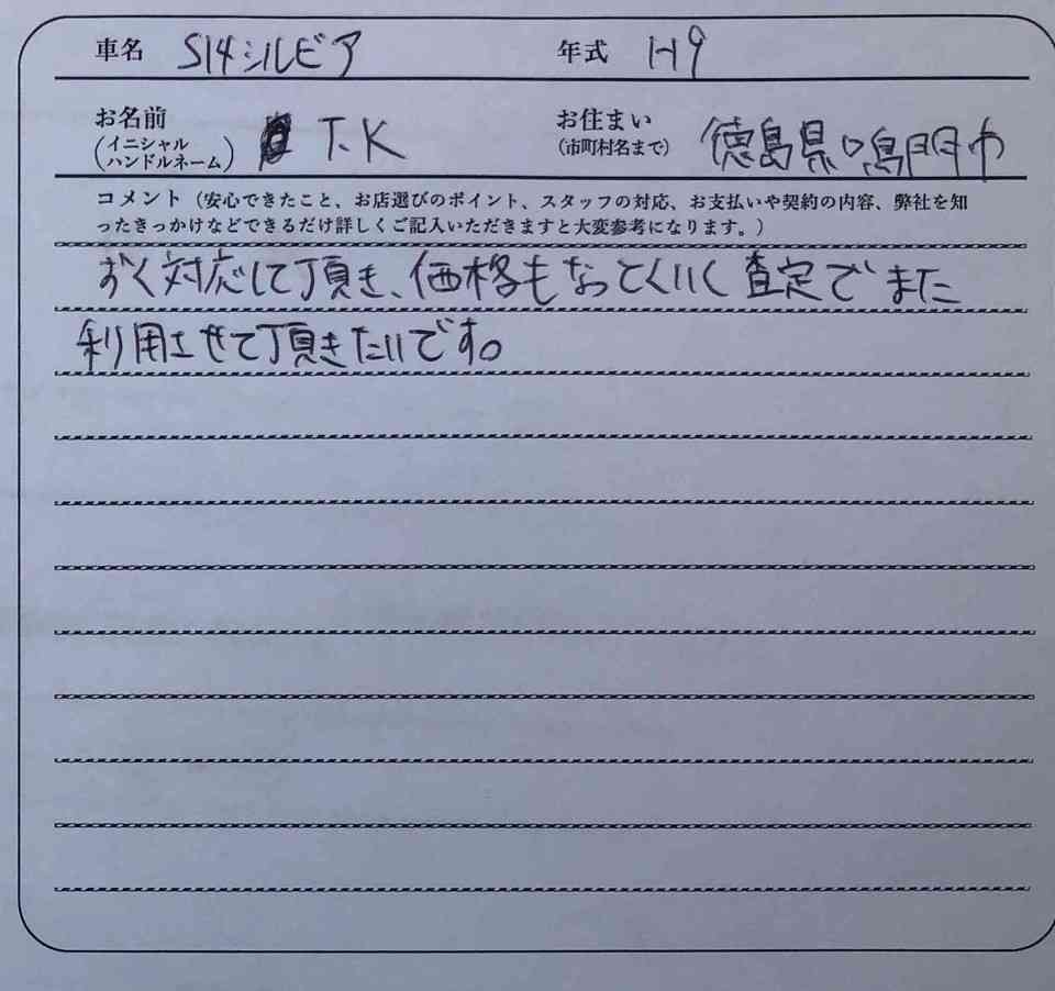 徳島県 T.K様の愛車