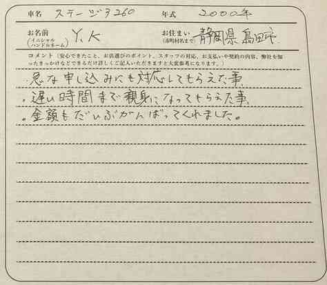 静岡県 Y.K様の愛車