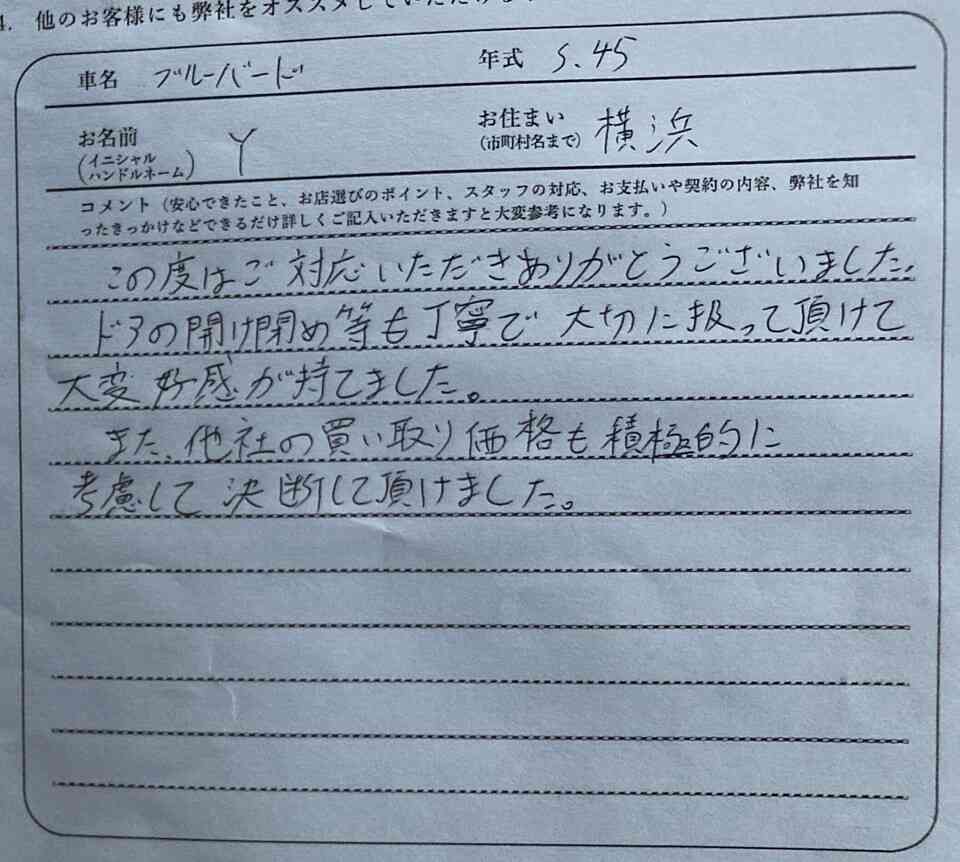 神奈川県 Y様の愛車