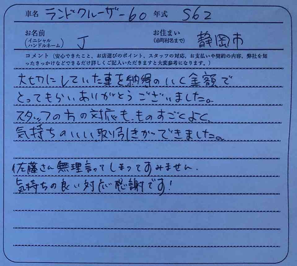 静岡県 J.Y様の愛車