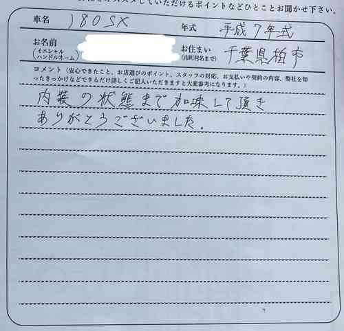 千葉県 H.H様の愛車