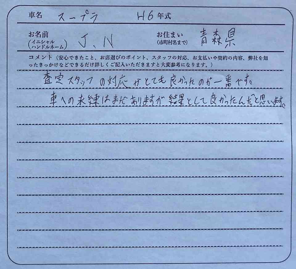 青森県 J.N様の愛車