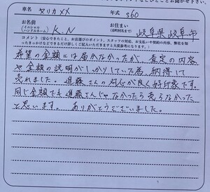 岐阜県 K.N様の愛車