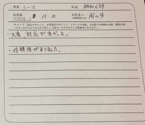 岡山県 H.K様の愛車