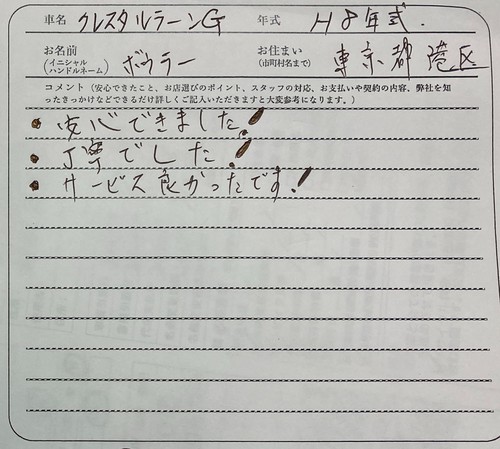 東京都 B様の愛車