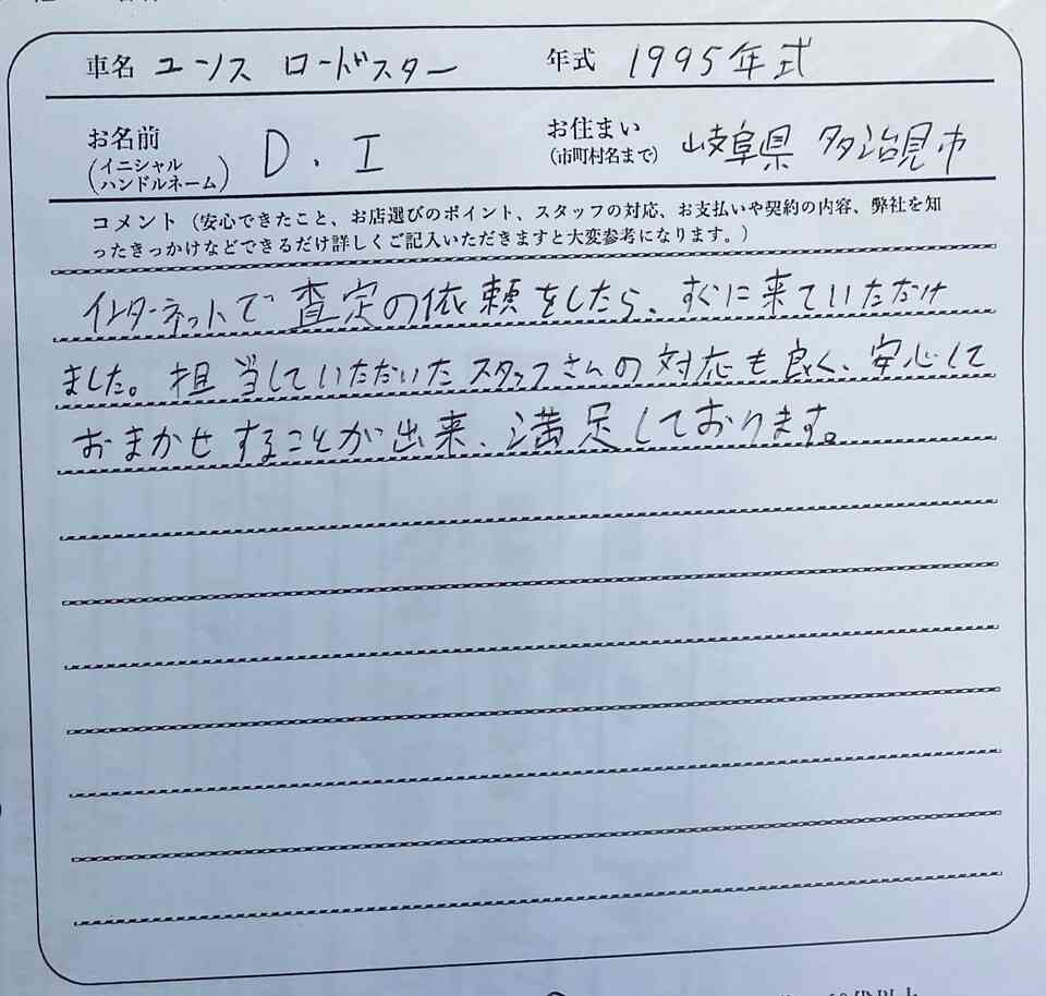 岐阜県 D.I様の愛車