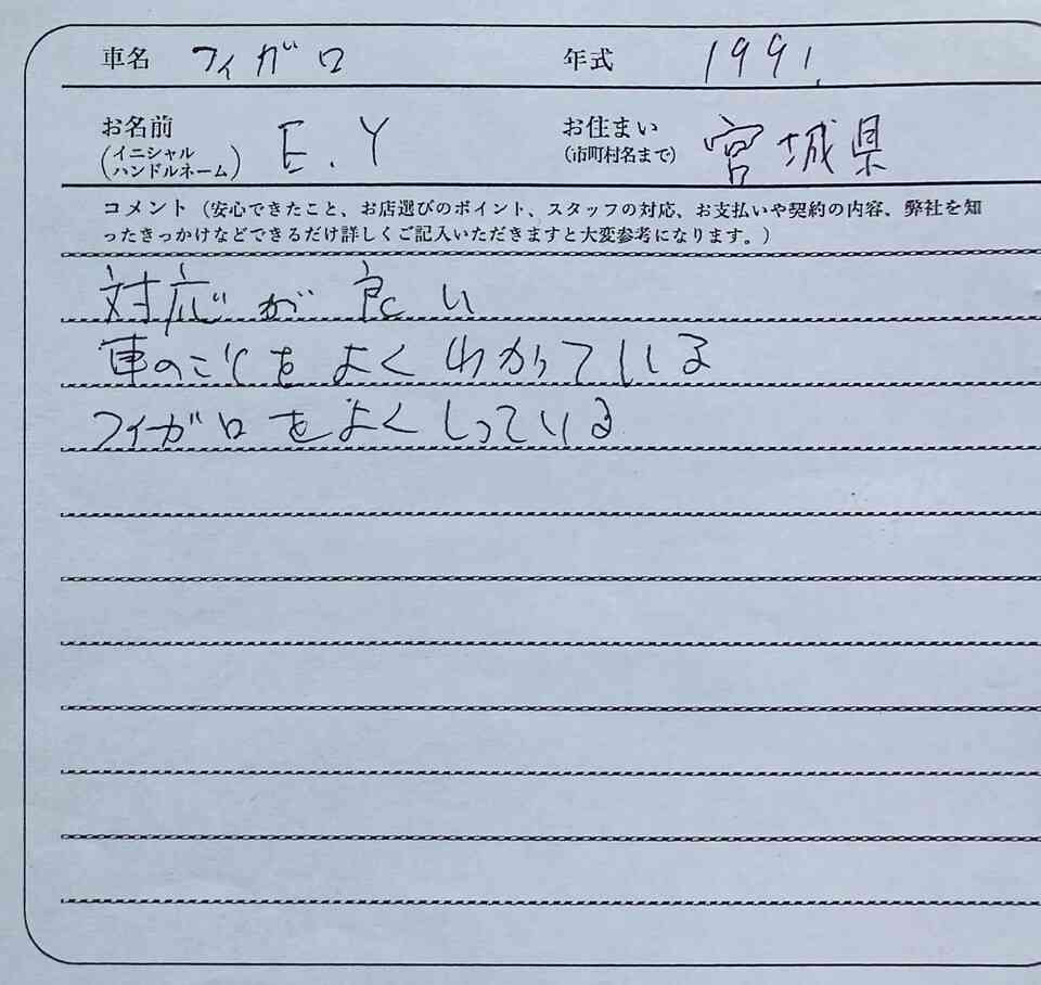 宮城県 E.Y様の愛車