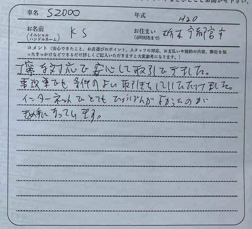 栃木県 K.S様の愛車