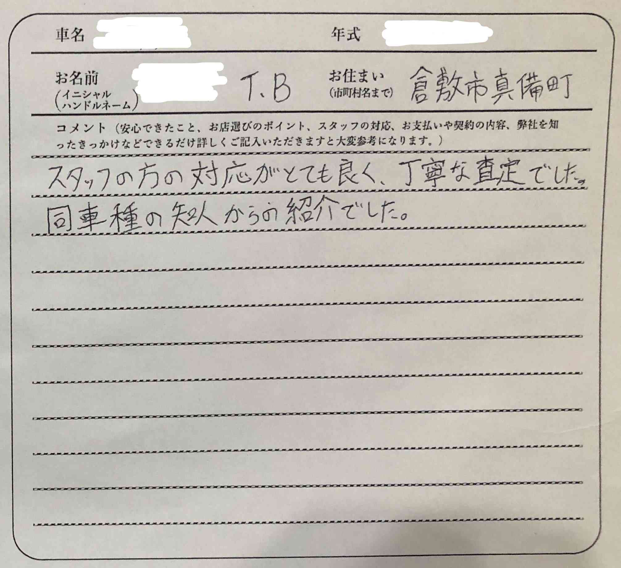 岡山県 I.B様の愛車