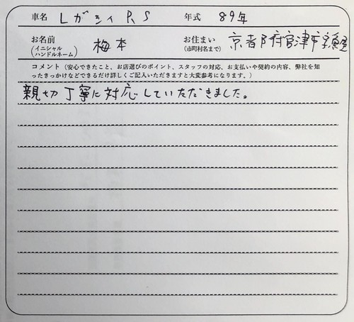 京都府 K.U様の愛車