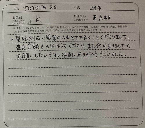 東京都 K様の愛車