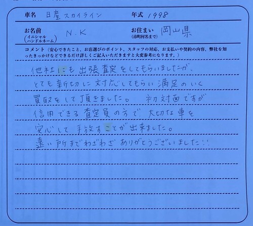 岡山県 N.K様の愛車