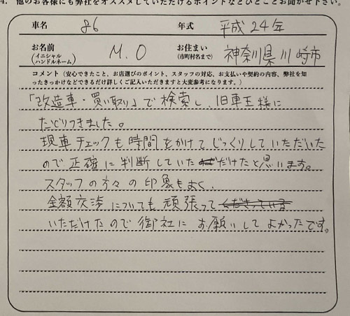 神奈川県 M.O様の愛車