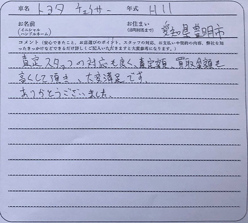 愛知県 S.Y様の愛車